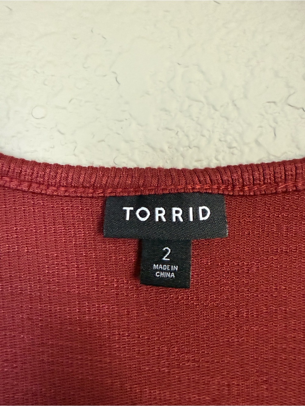 Torrid Brick Red V-Neck Tiered Midi Dress - Picture 4 of 5